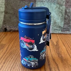 NWT 14 oz Hydrapeak Navy Monster Truck Water Bottle